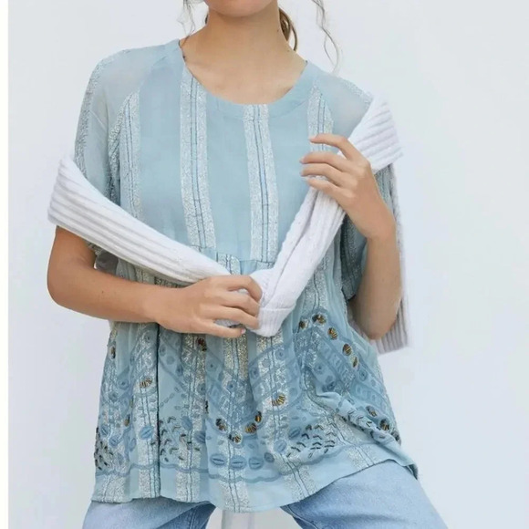 Anthropologie RAGA Rozelle Embroidered Tunic Small - Picture 1 of 10